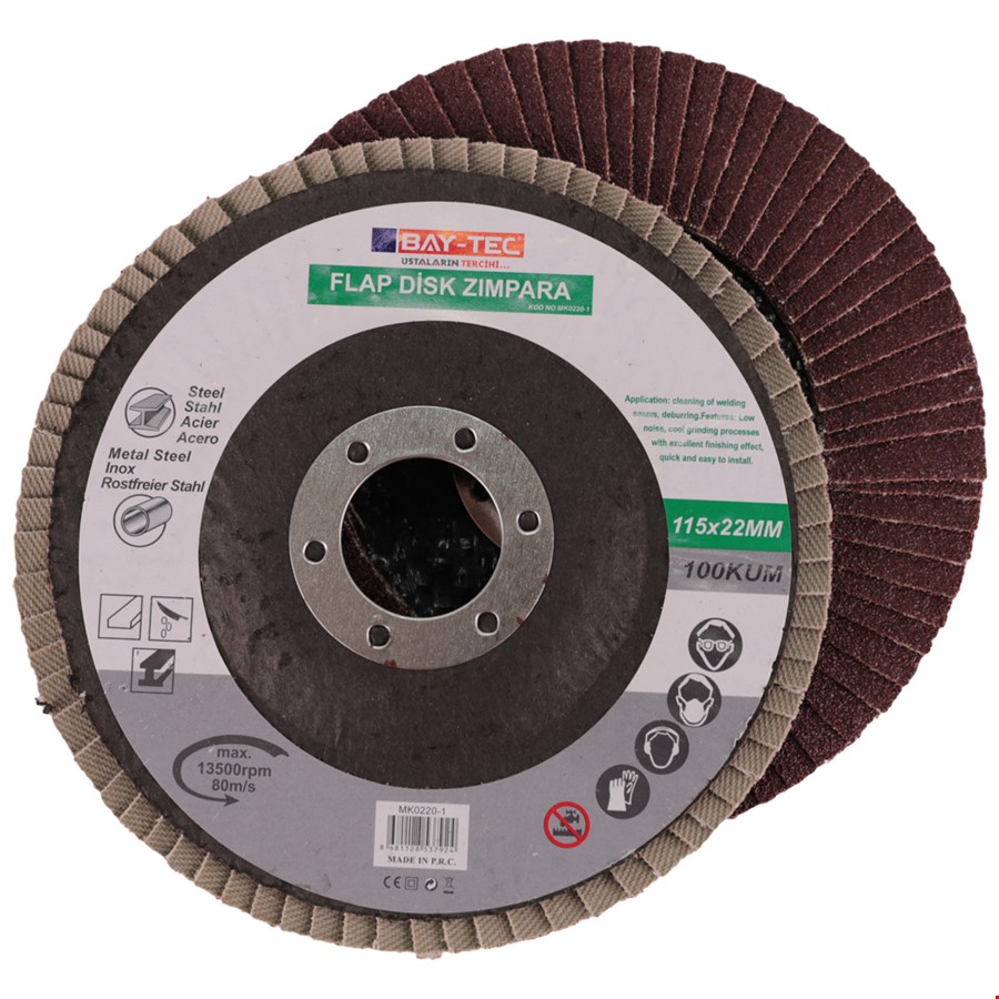 FLAP DISK ZIMPARA 115 MM 40 KUM CMC4134